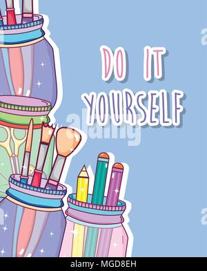 Do-it-yourself Handwerk Konzept Stock Vektor