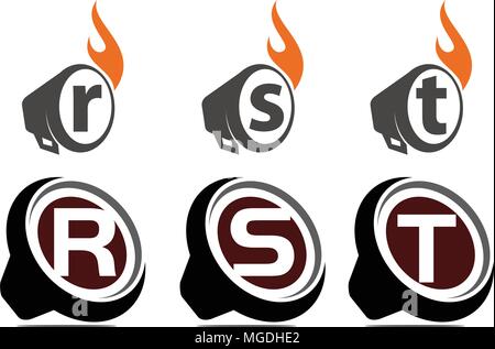 Ton Video Service Produktion eingestellt Stock Vektor