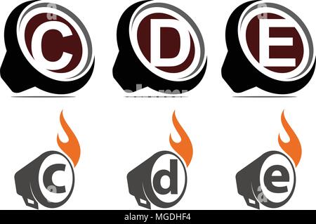 Ton Video Service Produktion eingestellt Stock Vektor