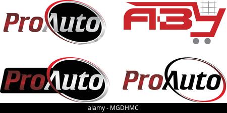 Logo der modernen Vorlage festlegen Stock Vektor