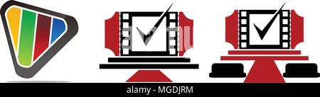 Ton Video Service Produktion eingestellt Stock Vektor