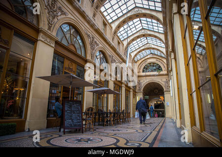 Galerie Vivienne, un des plus beaux Passagen couvert de Paris Stockfoto