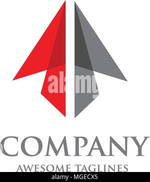 Vektor Pfeilsymbol. Pfeil abstrakte logo Vorlage. Pfeil nach oben Stock Vektor