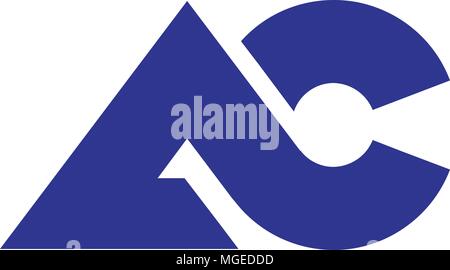 Moderne und elegante AC schreiben logo Vektor, Brief AC bold logo Konzept Stock Vektor