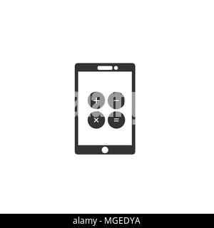 Taschenrechner Programm anmelden, Symbol, Taschenrechner Symbol auf dem Smartphone Vektor, Symbole Stock Vektor