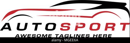 Abstrakte Car Linien vektor Logo Design Konzept, abstrakten sport auto Logo, abstrakte Auto Sport logo Vektor Stock Vektor