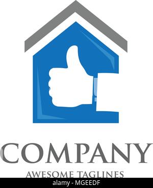 Haus und Immobilien Beste Wahl logo Konzept, große Haus logo, beste Eigenschaft logo Stock Vektor