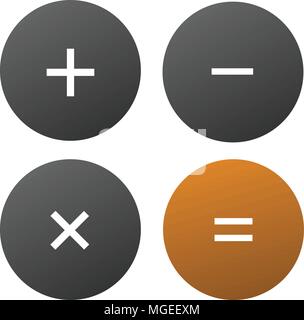 Symbol Rechner, Vektor rechner Application Interface und Webdesign, Online Zahlung und Online shopping Stock Vektor