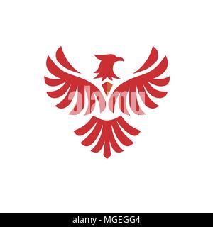 Eagle bird Logo Design vector Template, Flying Hawk, Phoenix Logo Konzept Symbol Stock Vektor