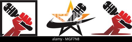 Erfolg Sprechen in der Öffentlichkeit gesetzt Stock Vektor