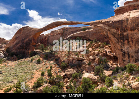 Landscape Arch im Arches National Park, Utah, USA Stockfoto