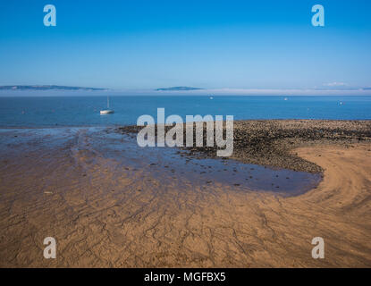 Swansea Bay von der Promenade Terrasse, Mumbles, South Wales, Großbritannien Stockfoto