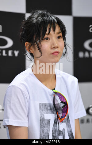 Miho Takagi, 28. APRIL 2018: Team Oakley Mitglied teilnehmen Talk session in Tokio, Japan. Credit: MATSUO. K/LBA SPORT/Alamy leben Nachrichten Stockfoto