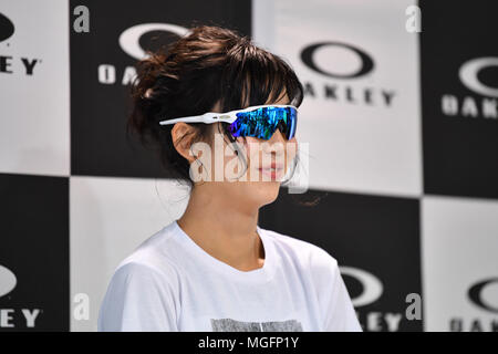 Miho Takagi, 28. APRIL 2018: Team Oakley Mitglied teilnehmen Talk session in Tokio, Japan. Credit: MATSUO. K/LBA SPORT/Alamy leben Nachrichten Stockfoto