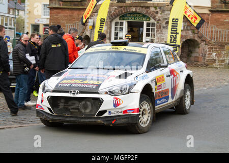 Brampton, Cumbria, UK, 28. April 2018. Feierlicher Abschluss des der Pirelli internationale Rallye fand in Brampton, Cumbria. Andrew Cheal/Alamy leben Nachrichten Stockfoto