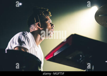 Sheffield, Großbritannien. 28. April 2018 Britain's Got Talent Sieger, Tokio Myers, führt an der Sheffield O2 Academy auf seiner Debüt UK Tour, 2018 Credit: Myles Wright/ZUMA Draht/Alamy leben Nachrichten Stockfoto