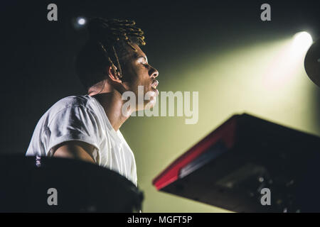 Sheffield, Großbritannien. 28. April 2018 Britain's Got Talent Sieger, Tokio Myers, führt an der Sheffield O2 Academy auf seiner Debüt UK Tour, 2018 Credit: Myles Wright/ZUMA Draht/Alamy leben Nachrichten Stockfoto