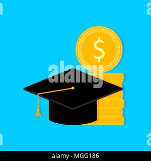 Investitionen in die Zukunft. Stipendien und Zuschüsse, Studium Universität, Vektor, Abbildung Stock Vektor
