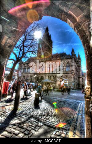 Stadt Chester, England. Künstlerische Silhouette der William Henry Lynn entworfen, Chester Town Hall. Stockfoto