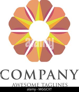 Abstrakte Blume Vector Logo, Natur Blumen Symbol, Vektor Blume Stock Vektor