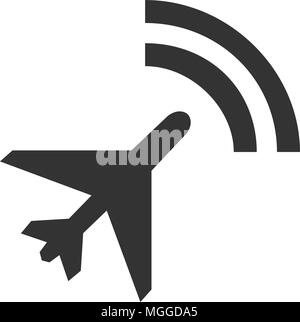 Gps-Navigation mit dem Flugzeug Symbol Vektor. Flugzeug Symbol für mobile Anwendungen und andere Design Stock Vektor