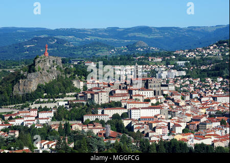 Anzeigen von Le-Puy-en-Velay, Frankreich - ein Stop auf dem Weg nach Saint James. Stockfoto