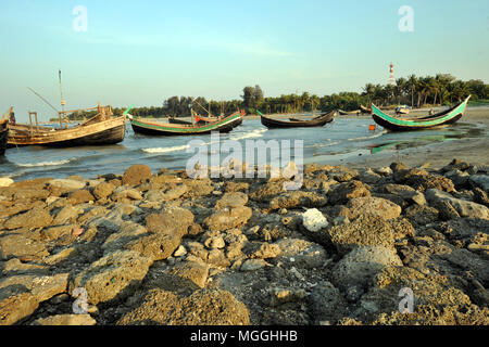 Cox's Bazar, Bangladesch - Februar 02, 2012: "Bangladesch ist eine wunderschöne Jungfrau und das Juwel in der Stirn ist Saint Martin's Island", ein Angebot, dass Ri Stockfoto