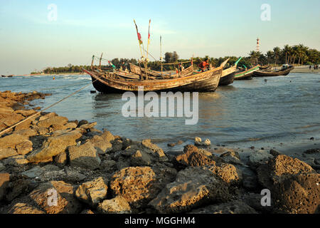 Cox's Bazar, Bangladesch - Februar 02, 2012: "Bangladesch ist eine wunderschöne Jungfrau und das Juwel in der Stirn ist Saint Martin's Island", ein Angebot, dass Ri Stockfoto