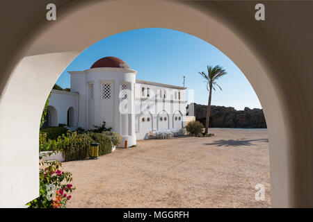 Historische Gebäude in Kalithea Quellen (Rhodos, Griechenland) Stockfoto