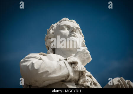 Statue von Friedrich Schiller Dichter in Wiesbaden Stockfoto