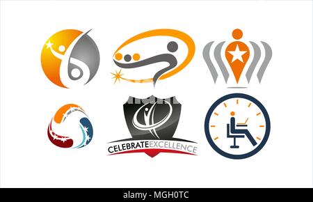 Erfolg Life Coaching Logo Stock Vektor