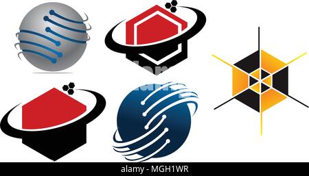 IT-Technologie Transfer Set Stock Vektor