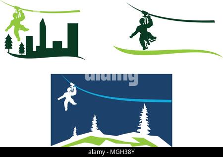 Zip Logo Design Vorlage festlegen Stock Vektor