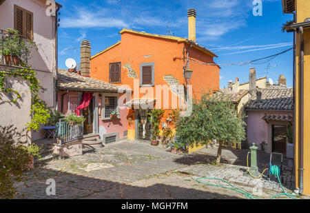 Malerische Anblick in Celleno . in der Provinz Viterbo in der italienischen Region Latium. Stockfoto