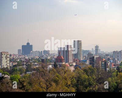 Mexiko City, Mexiko, Mittelamerika [Colonial Schloss Chapultepec Ansichten von Mexico City, Hill Park und Gebäude] Stockfoto