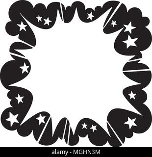 Starburst Explosion Ad Frame - Retro Clip Art Illustration Stock Vektor