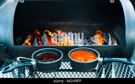 Grill bereit für den Grill Stockfoto