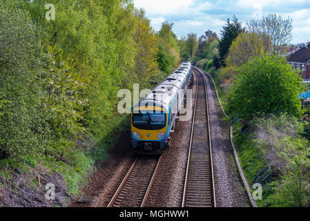 Erste Trans Pennine Zug. Stockfoto