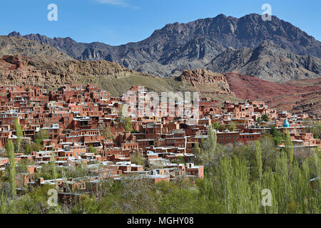 Alte Dorf Abyaneh im Iran. Stockfoto