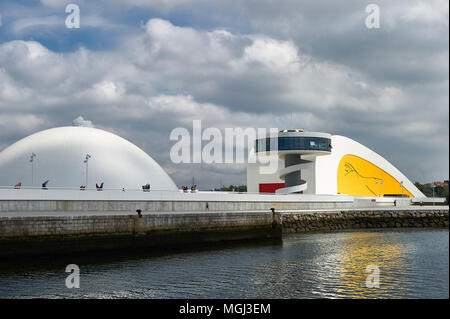 Internationales Kulturzentrum Oscar Niemeyer. Aviles, Asturien, Spanien, Europa Stockfoto