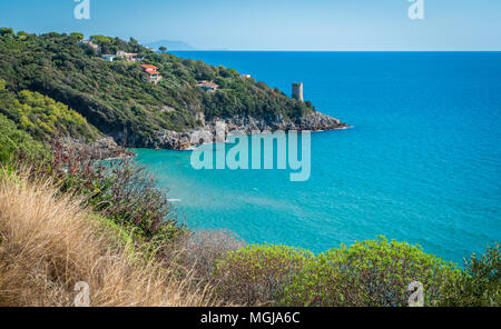 Panoramablick auf die schöne Küste von Gaeta, Provinz Latina in der italienischen Region Latium. Stockfoto