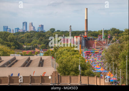 Der Minnesota State Fair ist die größte Versammlung in Minnesota und Millionen von Menschen teilnehmen, die während der beiden Unkraut. Stockfoto