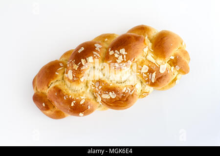 Brioche ist ein Gebäck, französischer Herkunft, die zu einem hoch angereichertes Brot ähnlich ist, und dessen hohe Ei und Butter Inhalt gibt es ein reichhaltiges und zarte Krume Stockfoto