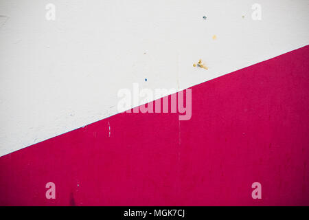 Rosa und weiße Wand Textur Stockfoto