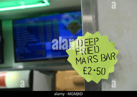 Schottische Deep Fried Mars Bar Stockfoto