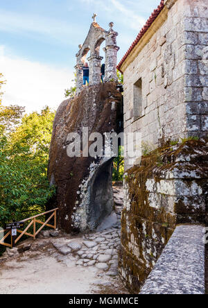 Iglesia rupestre de San Pedro de Rocas. Ourense. Galizien. España Stockfoto