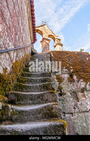 Iglesia rupestre de San Pedro de Rocas. Ourense. Galizien. España Stockfoto