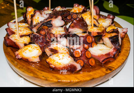 Pulpo a la Gallega (Feira). Ourense. Galizien. España Stockfoto