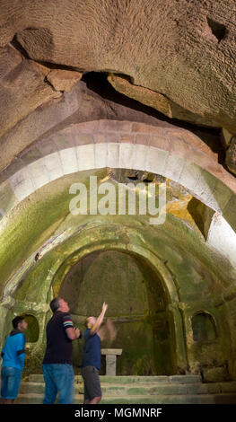 Iglesia rupestre de San Pedro de Rocas. Ourense. Galizien. España Stockfoto