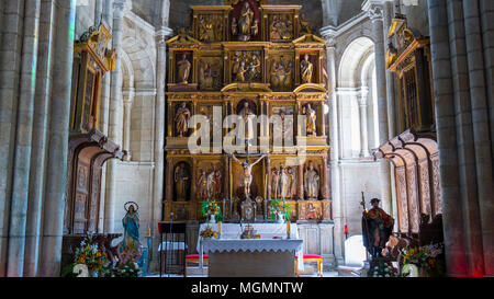 Iglesia del Monasterio de San Estevo de Ribas de Sil (Parador de Turismo). Ourense. Galizien. España Stockfoto